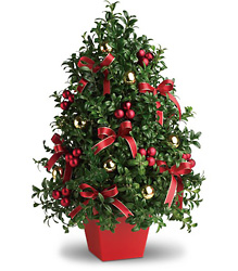 Deck the Halls Tree from Maplehurst Florist, local flower shop in Essex Junction